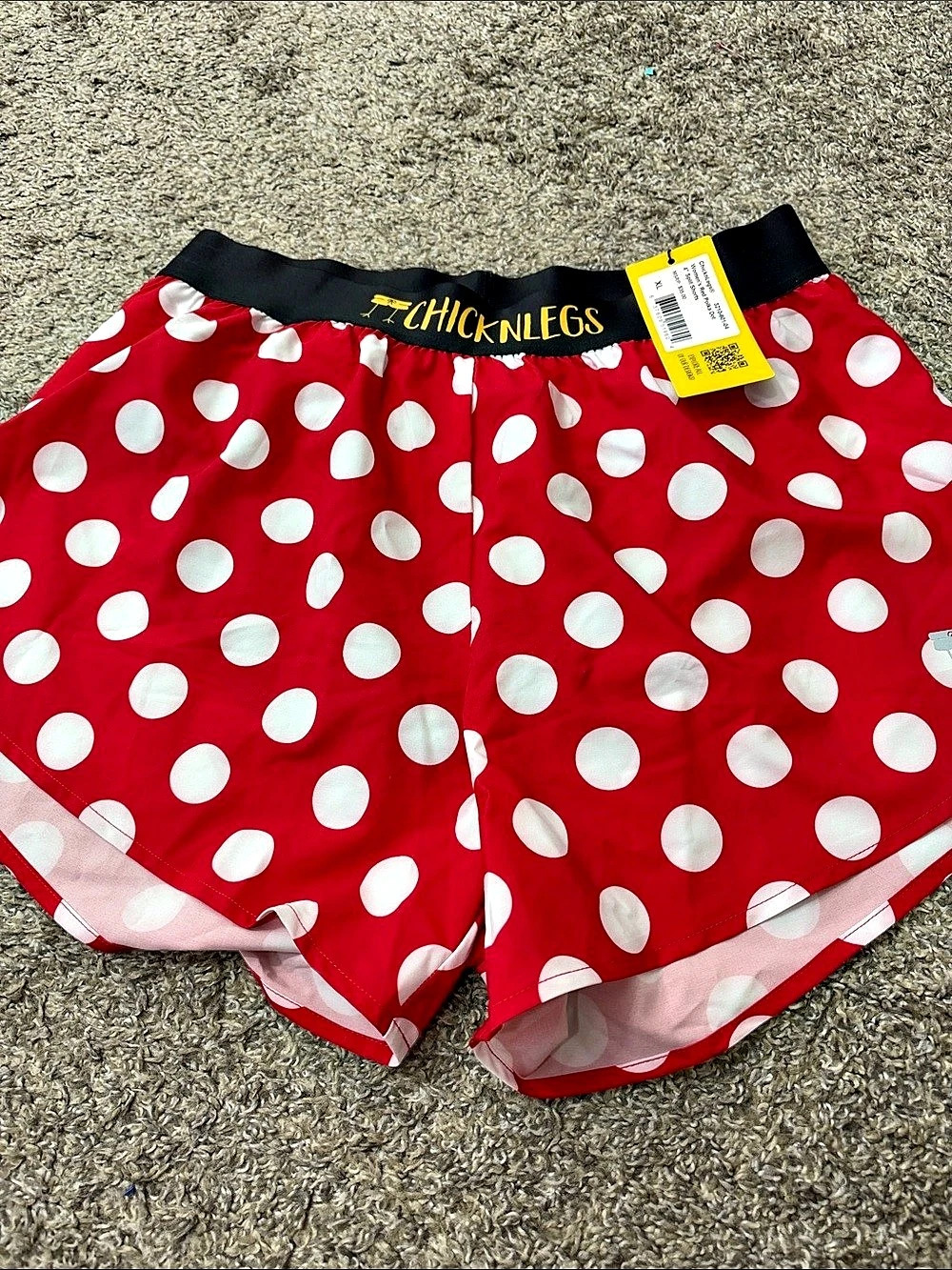ChicknLegs Red Polka Dot 4" Split Shorts XL